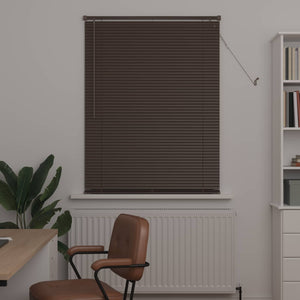 Dunkelbraune PVC Jalousie mit Muster 150x80cm