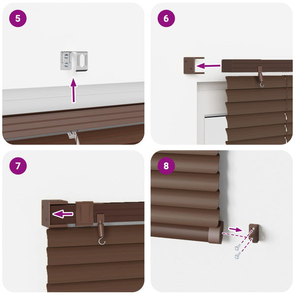 Dunkelbraune PVC Jalousie 150x120cm