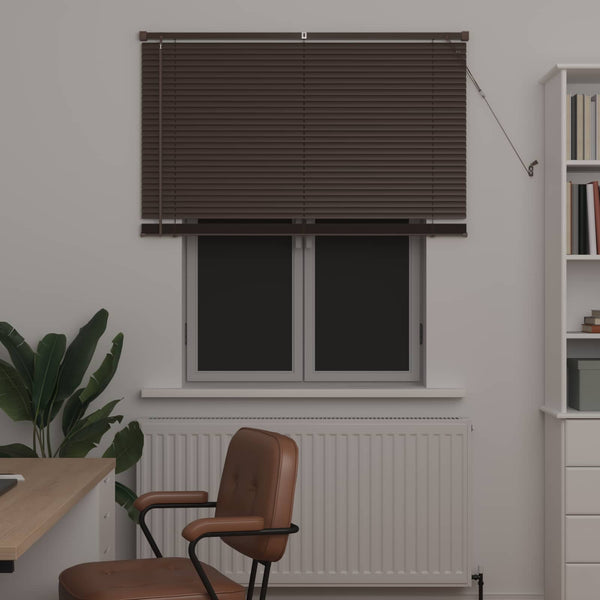 Dunkelbraune PVC Jalousie 150x120cm