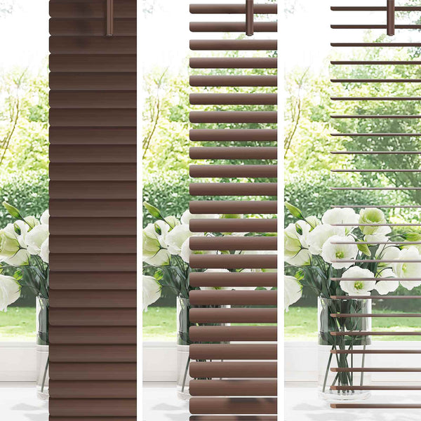 Dunkelbraune PVC Jalousie 160x150cm