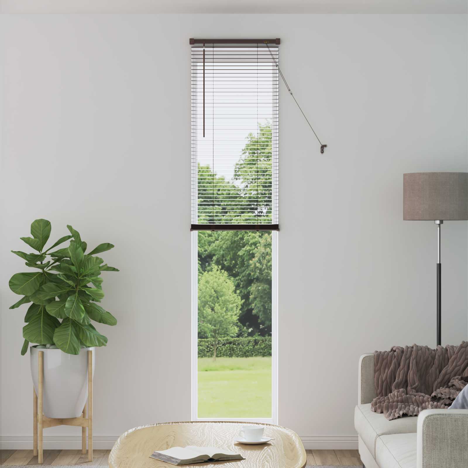 Dunkelbraune PVC Jalousie 213x60cm