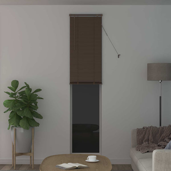 Dunkelbraune PVC Jalousie 213x60cm