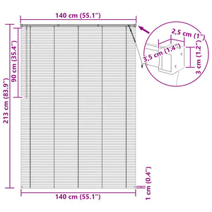 Dunkelbraune PVC Jalousie 213x140cm