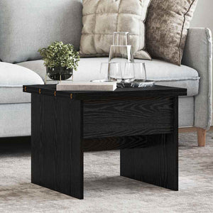 vidaXL Table basse noir aspect chêne 55 x 54,5 x 45 cm bois d'ingénierie