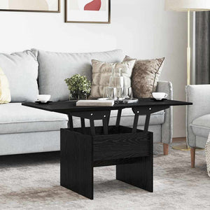 vidaXL Table basse noir aspect chêne 55 x 54,5 x 45 cm bois d'ingénierie