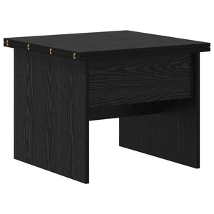 vidaXL Table basse noir aspect chêne 55 x 54,5 x 45 cm bois d'ingénierie