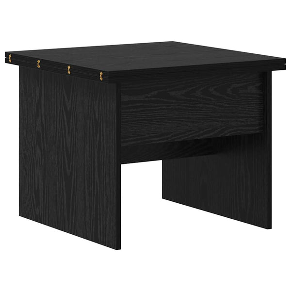 vidaXL Table basse noir aspect chêne 55 x 54,5 x 45 cm bois d'ingénierie