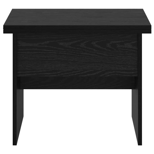 vidaXL Table basse noir aspect chêne 55 x 54,5 x 45 cm bois d'ingénierie