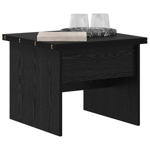vidaXL Table basse noir aspect chêne 55 x 54,5 x 45 cm bois d'ingénierie