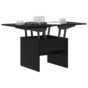 vidaXL Table basse noir aspect chêne 55 x 54,5 x 45 cm bois d'ingénierie