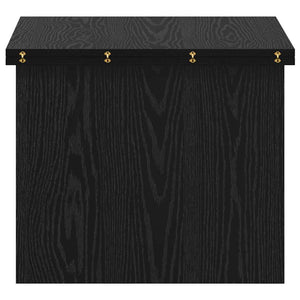vidaXL Table basse noir aspect chêne 55 x 54,5 x 45 cm bois d'ingénierie