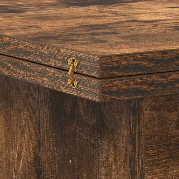 vidaXL Table basse chêne fumé 55 x 54,5 x 45 cm bois d'ingénierie