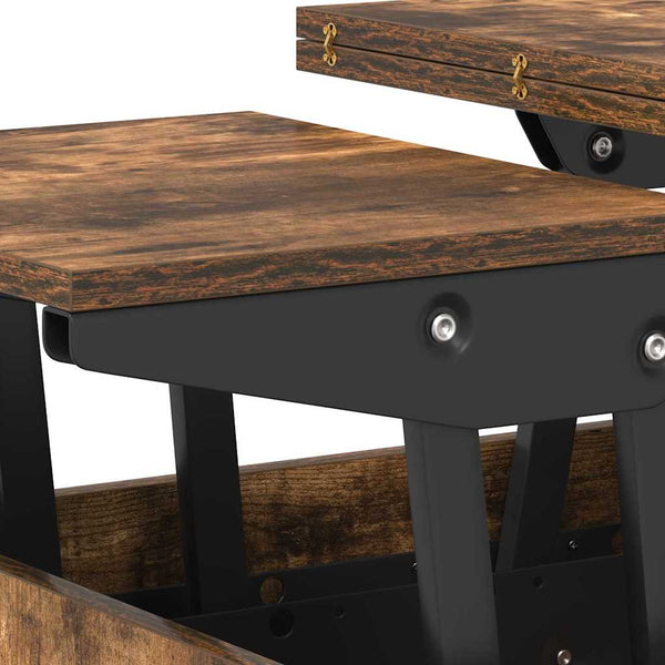 vidaXL Table basse chêne fumé 55 x 54,5 x 45 cm bois d'ingénierie