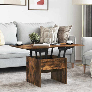 vidaXL Table basse chêne fumé 55 x 54,5 x 45 cm bois d'ingénierie