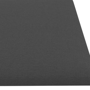Wandkopfteile Dunkelgrau Stoff 60x15cm 12er Set