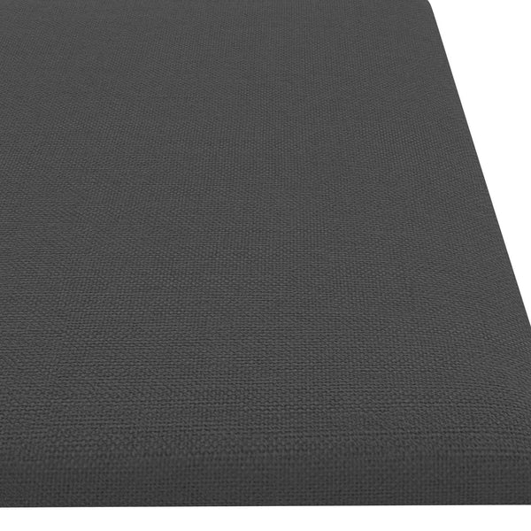 Wandkopfteile Dunkelgrau Stoff 60x15cm 12er Set