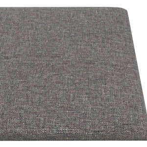 Wandpaneele Kopfteil Hellgrau Stoff 90x15cm, 12er Set