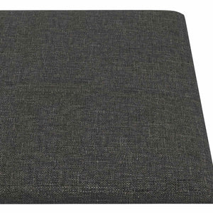 Wandkopfteile Dunkelgrau Stoff 90x15cm, 12 Stk.