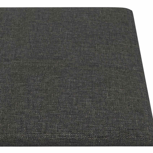 Wandkopfteile Dunkelgrau Stoff 90x15cm, 12 Stk.