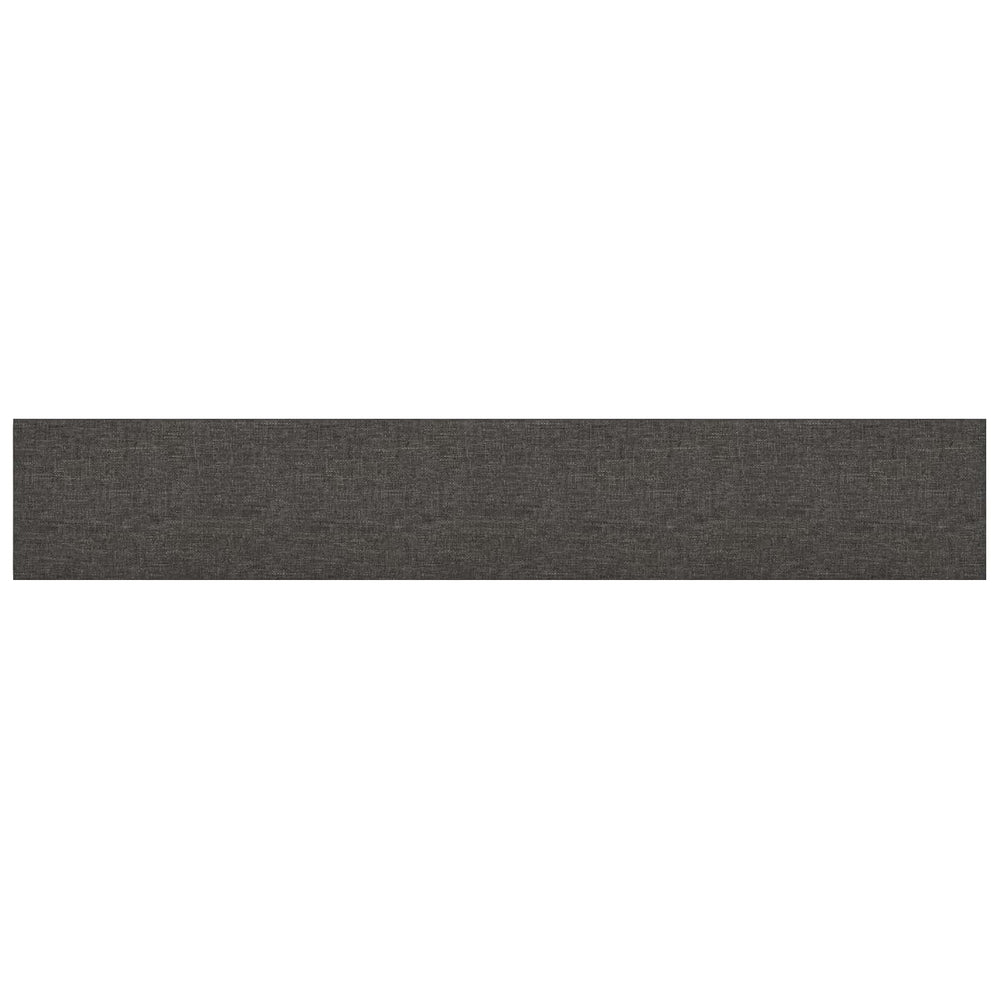 Wandkopfteile Dunkelgrau Stoff 90x15cm, 12 Stk.