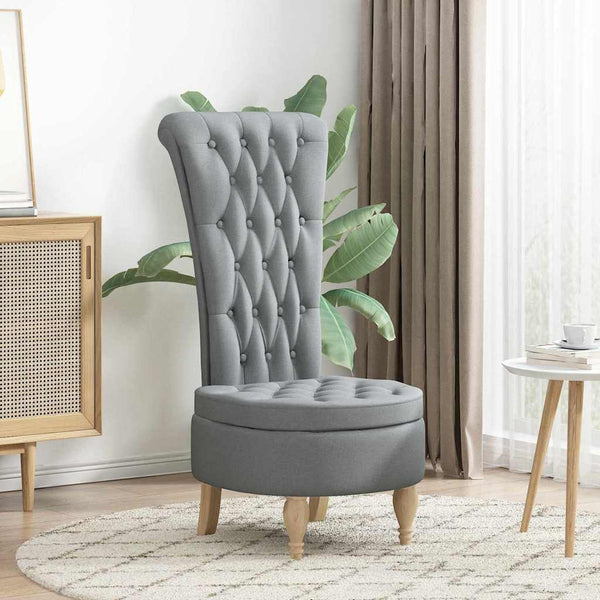 Schlafsessel Hellgrau Stoff 56,5x70x110cm