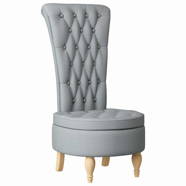 Schlafsessel Hellgrau Stoff 56,5x70x110cm
