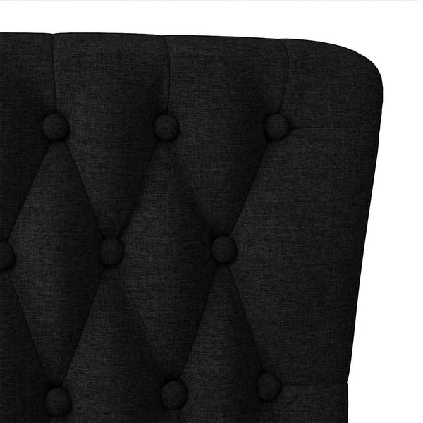 Schwarzer Schlafsessel Stoff 56,5x70x110 cm