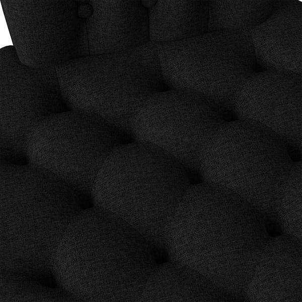 Schwarzer Schlafsessel Stoff 56,5x70x110 cm