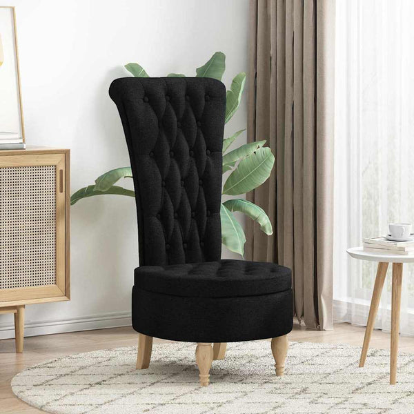 Schwarzer Schlafsessel Stoff 56,5x70x110 cm