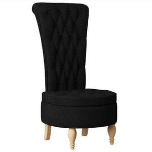 Schwarzer Schlafsessel Stoff 56,5x70x110 cm