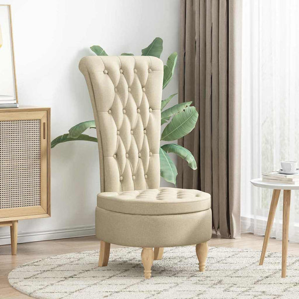 Schlafsessel Creme Stoff 56,5x70x110cm