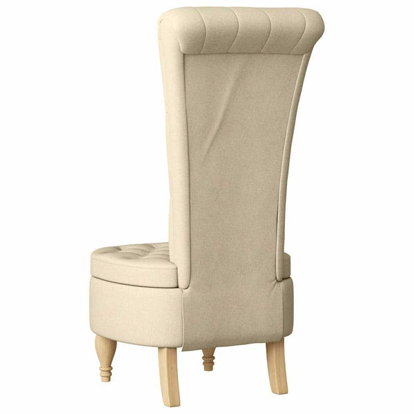 Schlafsessel Creme Stoff 56,5x70x110cm