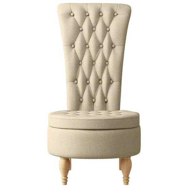 Schlafsessel Creme Stoff 56,5x70x110cm
