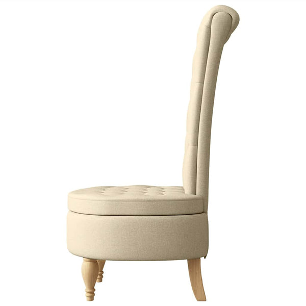 Schlafsessel Creme Stoff 56,5x70x110cm