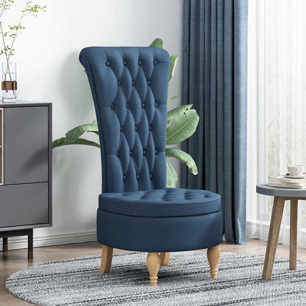 Blauer Schlafsessel Stoff 56,5x70x110 cm