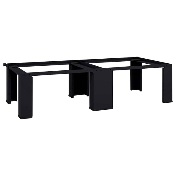 Waschmaschinen Podest Stahl Schwarz 2er-Set
