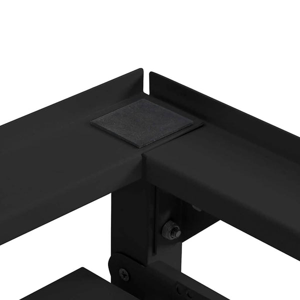 Waschmaschinen Podest Stahl Schwarz 2er-Set