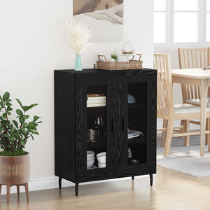 Sideboard Schwarz Eichenoptik 69,5 cm