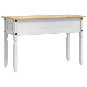 Weißer Beistelltisch Kiefer Massivholz 115cm