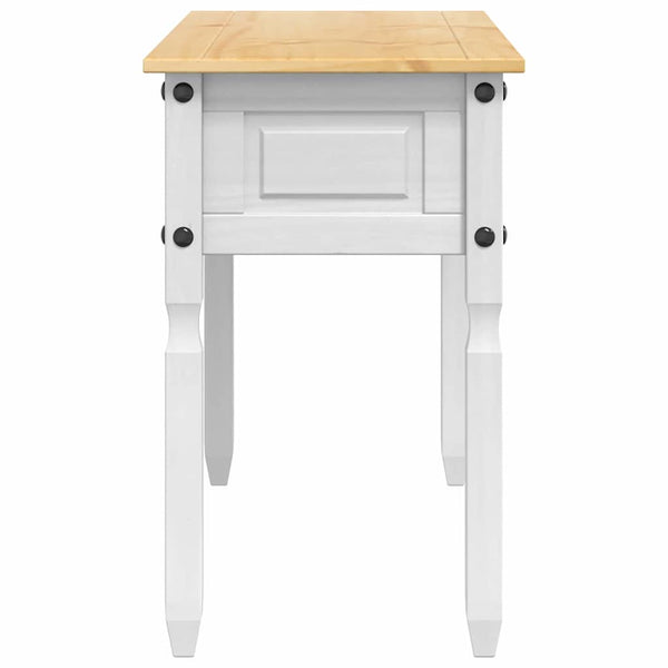 Weißer Beistelltisch Kiefer Massivholz 115cm
