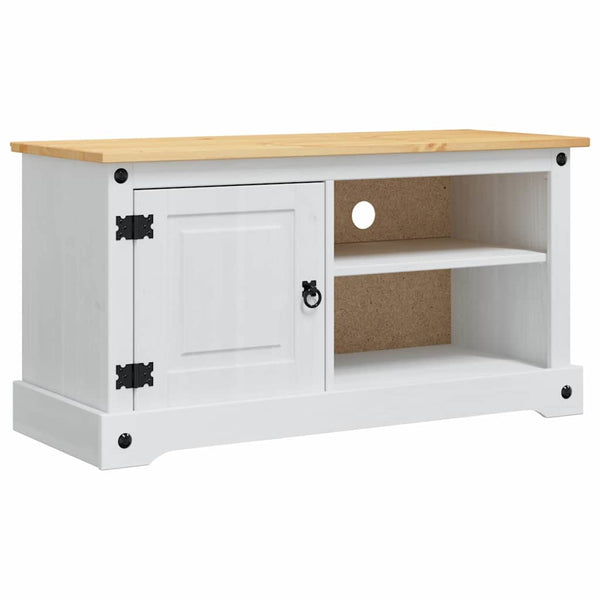 Weißer TV-Schrank Corona aus Kiefernholz