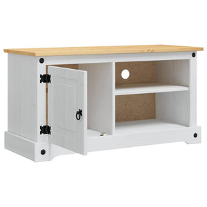 Weißer TV-Schrank Corona aus Kiefernholz