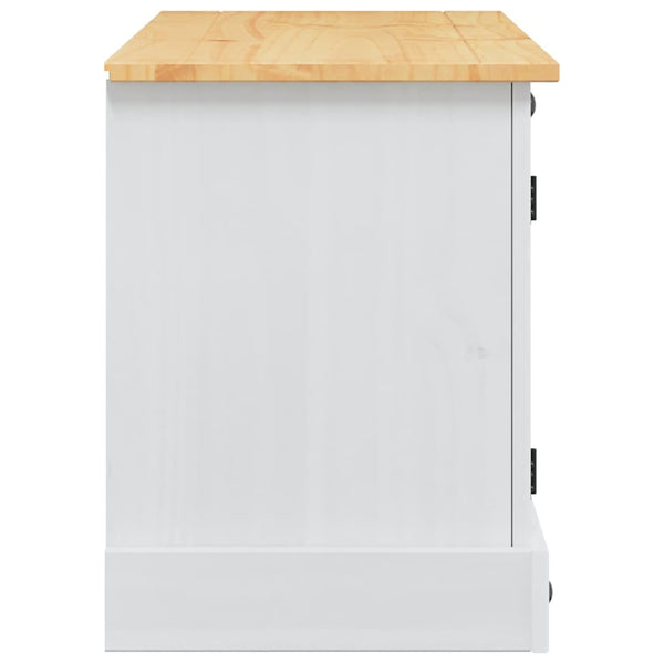 Weißer TV-Schrank Corona aus Kiefernholz