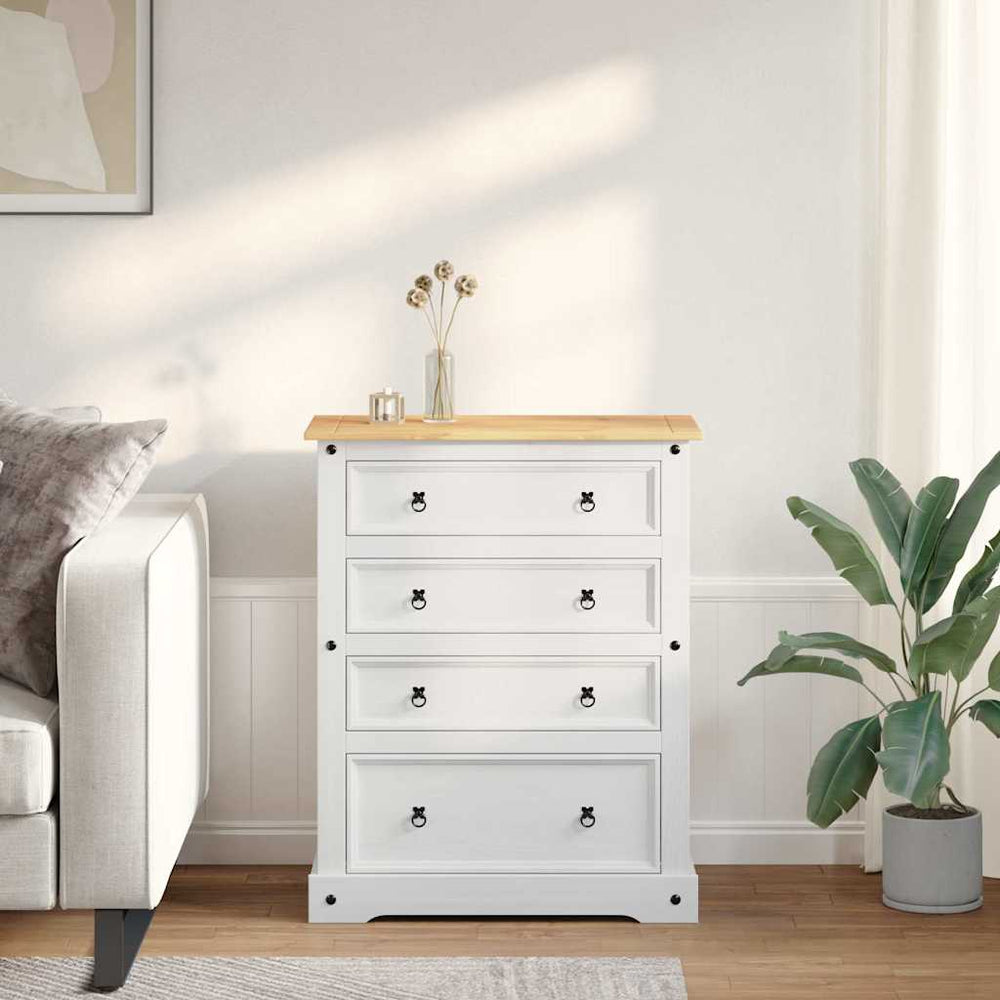 Aufbewahrungstruhe Corona Weiß 92x48x114 cm