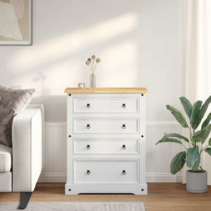 Aufbewahrungstruhe Corona Weiß 92x48x114 cm