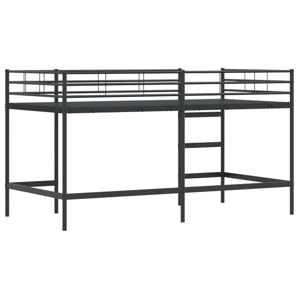 Schwarzes Kinder-Loftbett 79,5x200 cm