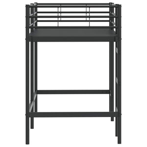 Schwarzes Kinder-Hochbett 99,5x190 cm Stahl