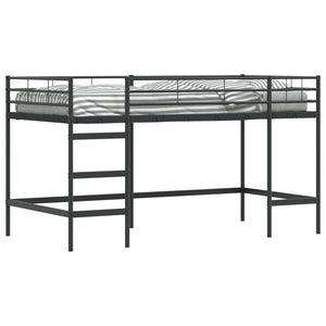 Schwarzes Kinder-Loftbett 99,5x200 cm