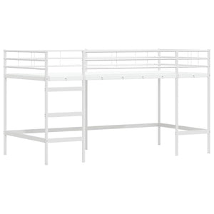 Weißes Kinder-Loftbett 79,5x200 cm