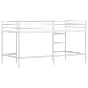 Weißes Kinder-Loftbett 79,5x200 cm